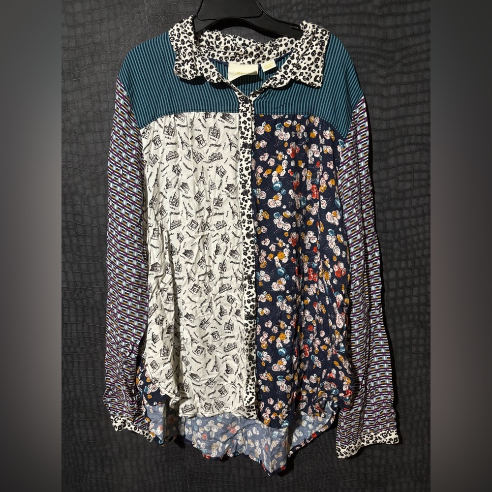 Maeve Fern button down mixed print ✨